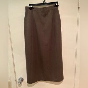 Vintage Caryl Adler New York army green pencil skirt!